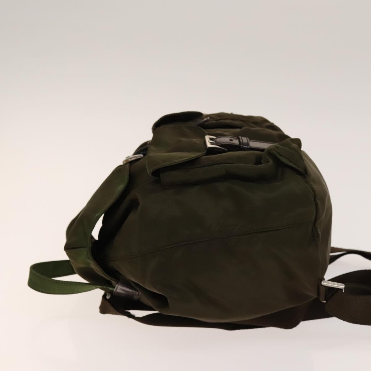 PRADA Backpack Nylon Khaki Silver Auth 157775 PRADA Backpack Nylon Khaki Silver Auth 140624 | eBay main image 2