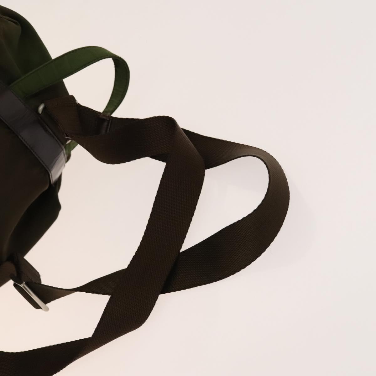 PRADA Backpack Nylon Khaki Silver Auth 140624 | eBay display picture 1