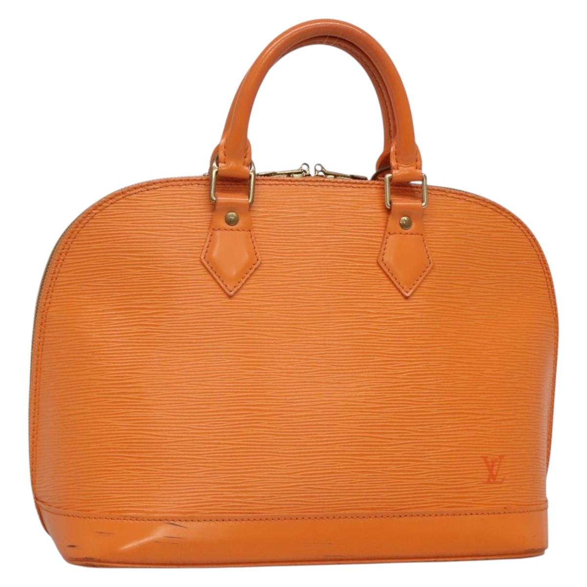 LOUIS VUITTON Epi Alma Hand Bag Orange Mandarin M5214H LV Auth