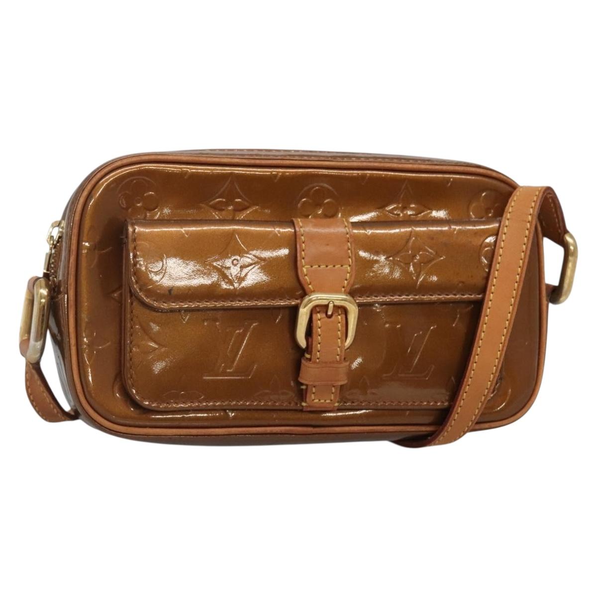 LOUIS VUITTON Monogram Vernis Christy MM Shoulder Bag Bronze