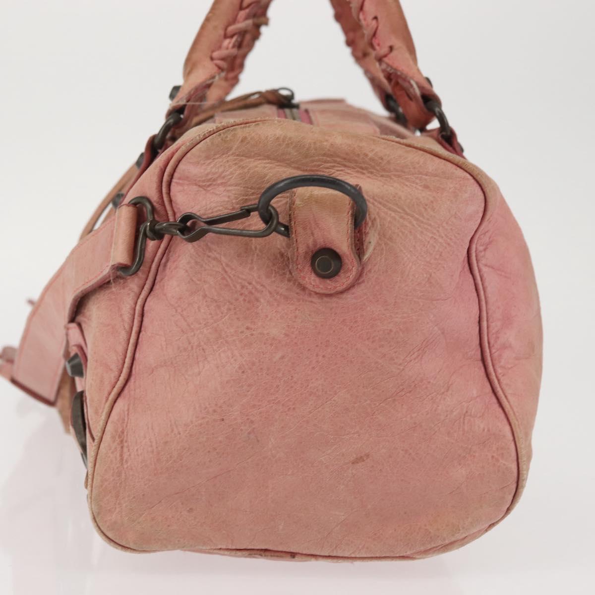 BALENCIAGA The Twiggy Hand Bag Leather 2way Pink 128523 Auth
