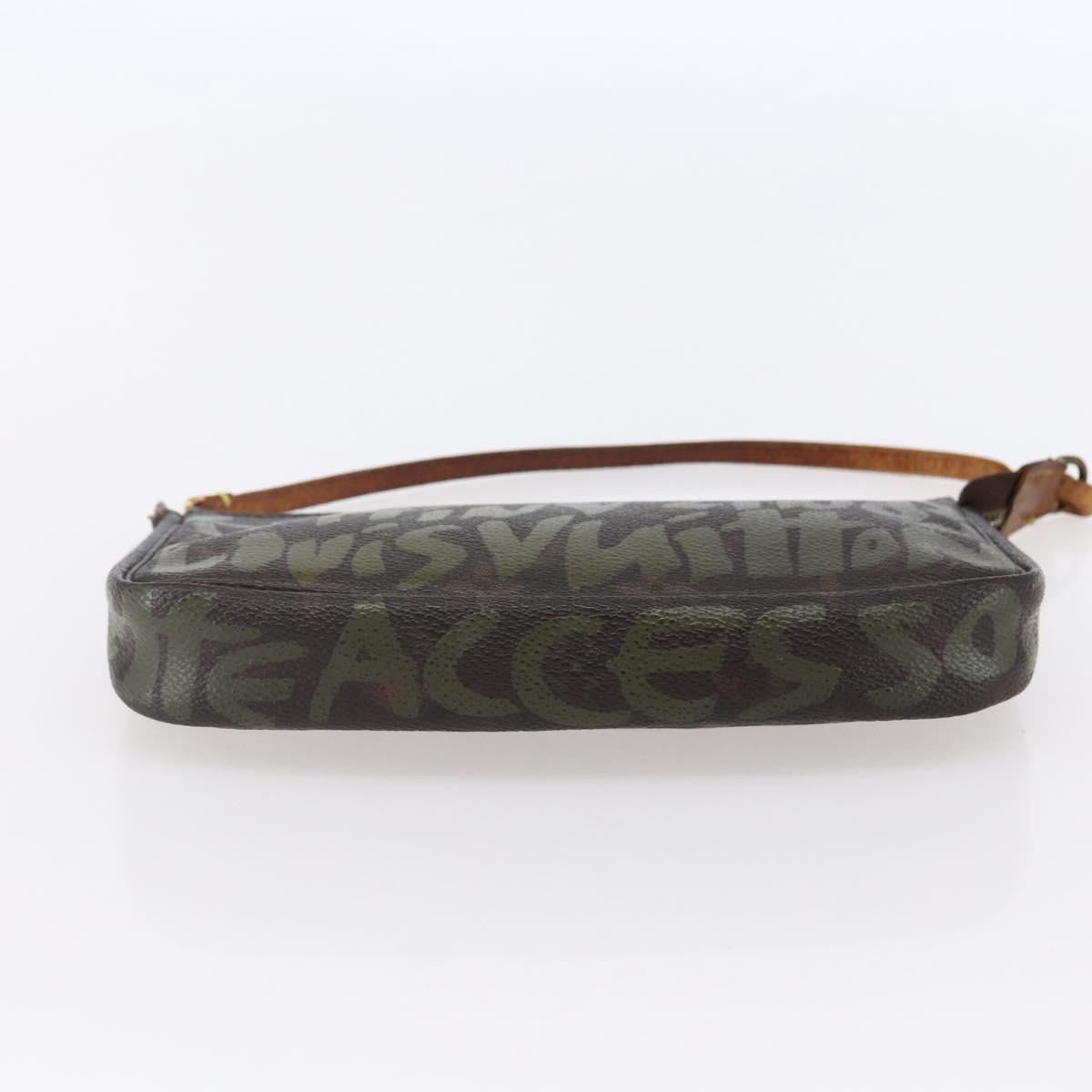 LOUIS VUITTON Graffiti Pochette Accessoires Pouch Khaki M92191 LV