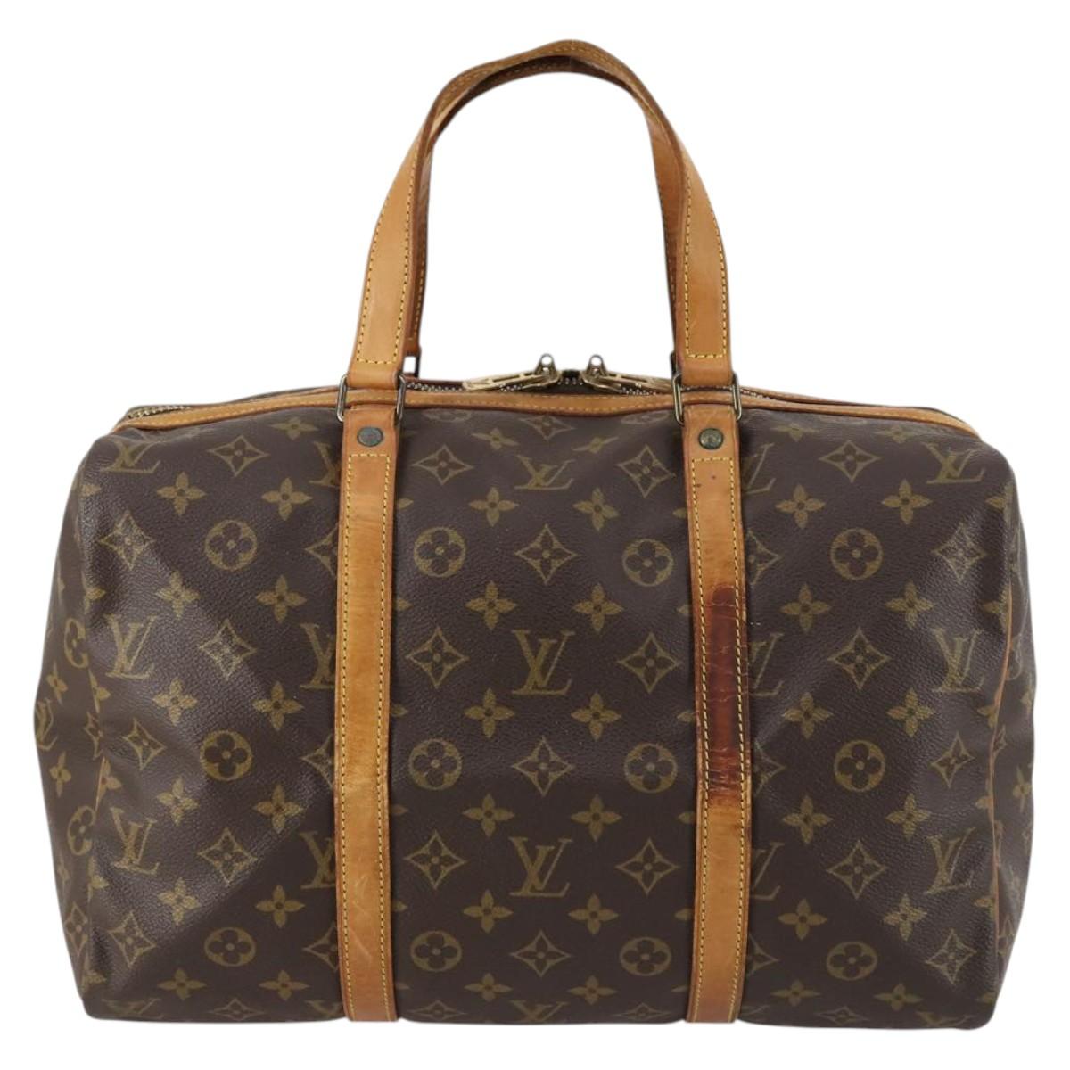LOUIS VUITTON Monogram Sac Souple 35 Boston Bag M41626 LV Auth