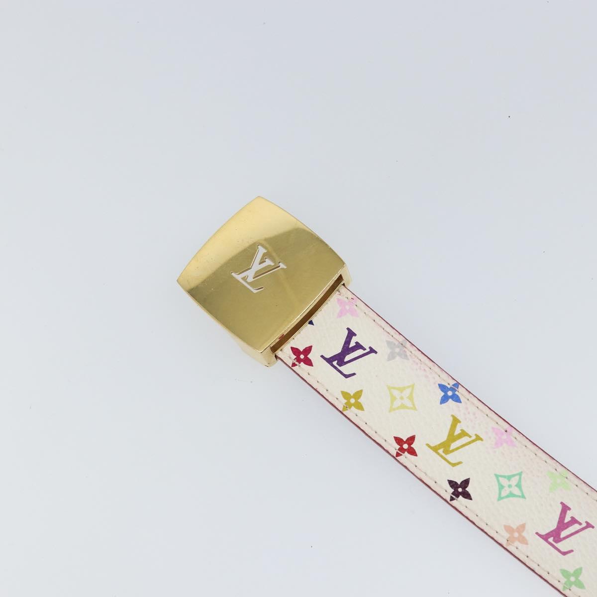 LOUIS VUITTON Monogram Multicolor Ceinture LV Cut Belt 35.8  display picture 1