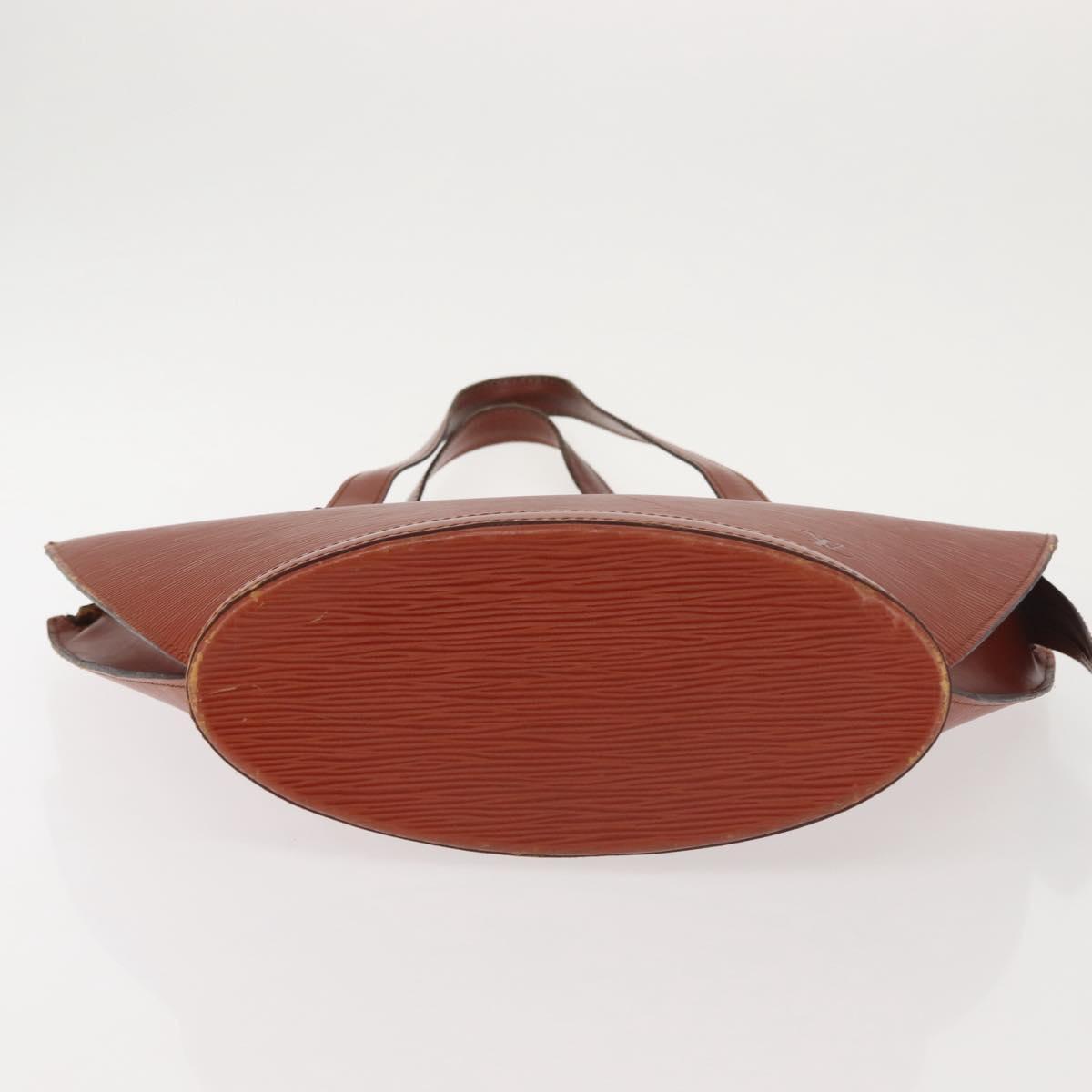 LOUIS VUITTON Epi Saint Jacques Hand Bag Brown M52263 LV Auth