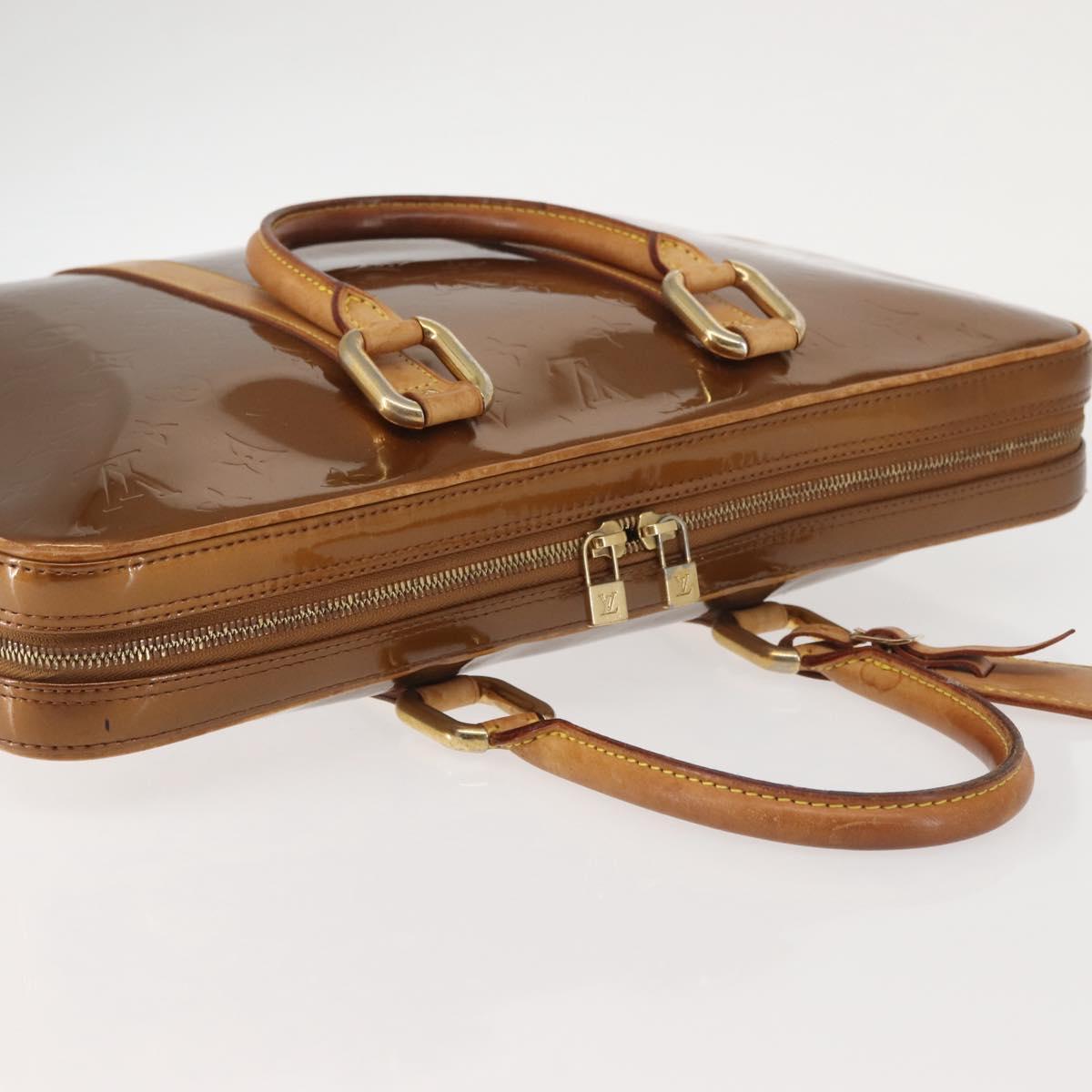 LOUIS VUITTON Monogram Vernis Van Damme Hand Bag Bronze M91125 LV
