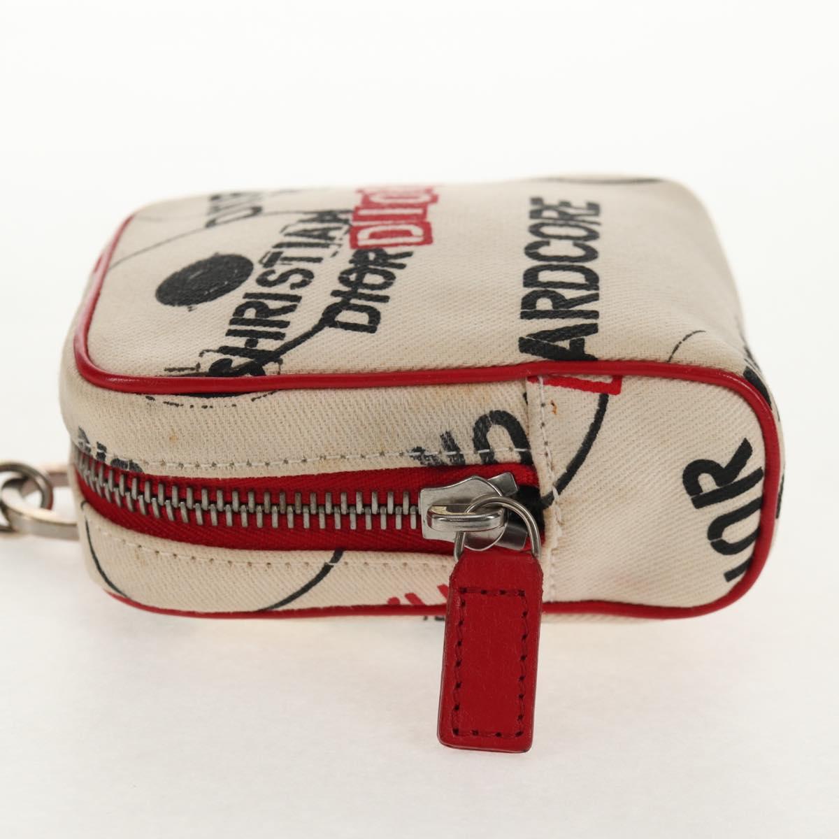 バッグ Christian Dior Hardcore mini pouch Christian Dior Hardcore Pouch Canvas White Red Auth 143024V | eBay
