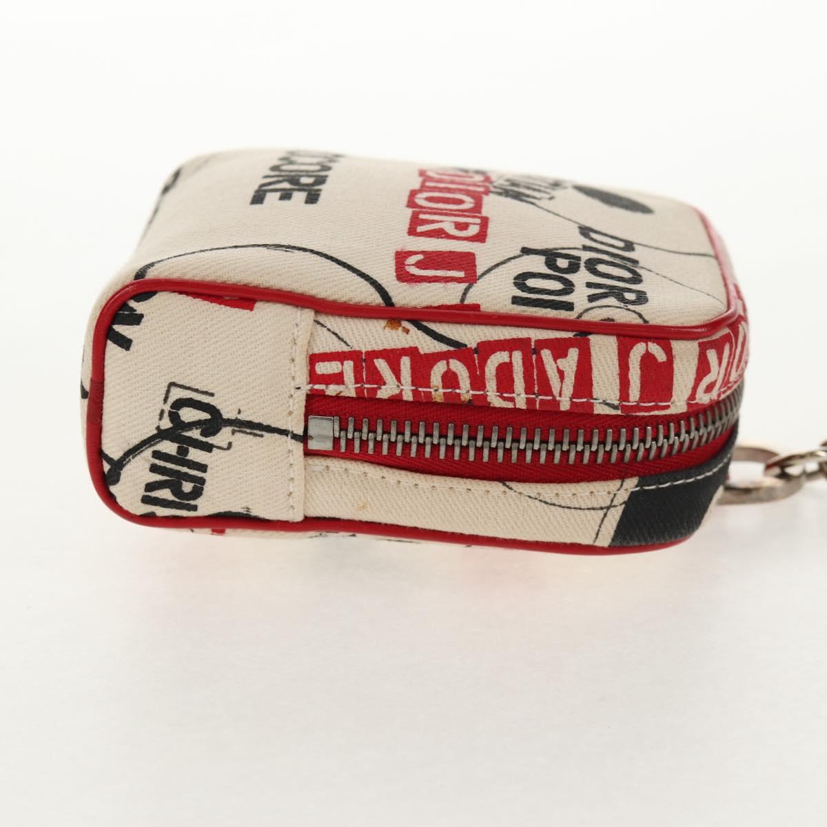 Christian Dior Hardcore Pouch Canvas White Red Auth 143024V | eBay