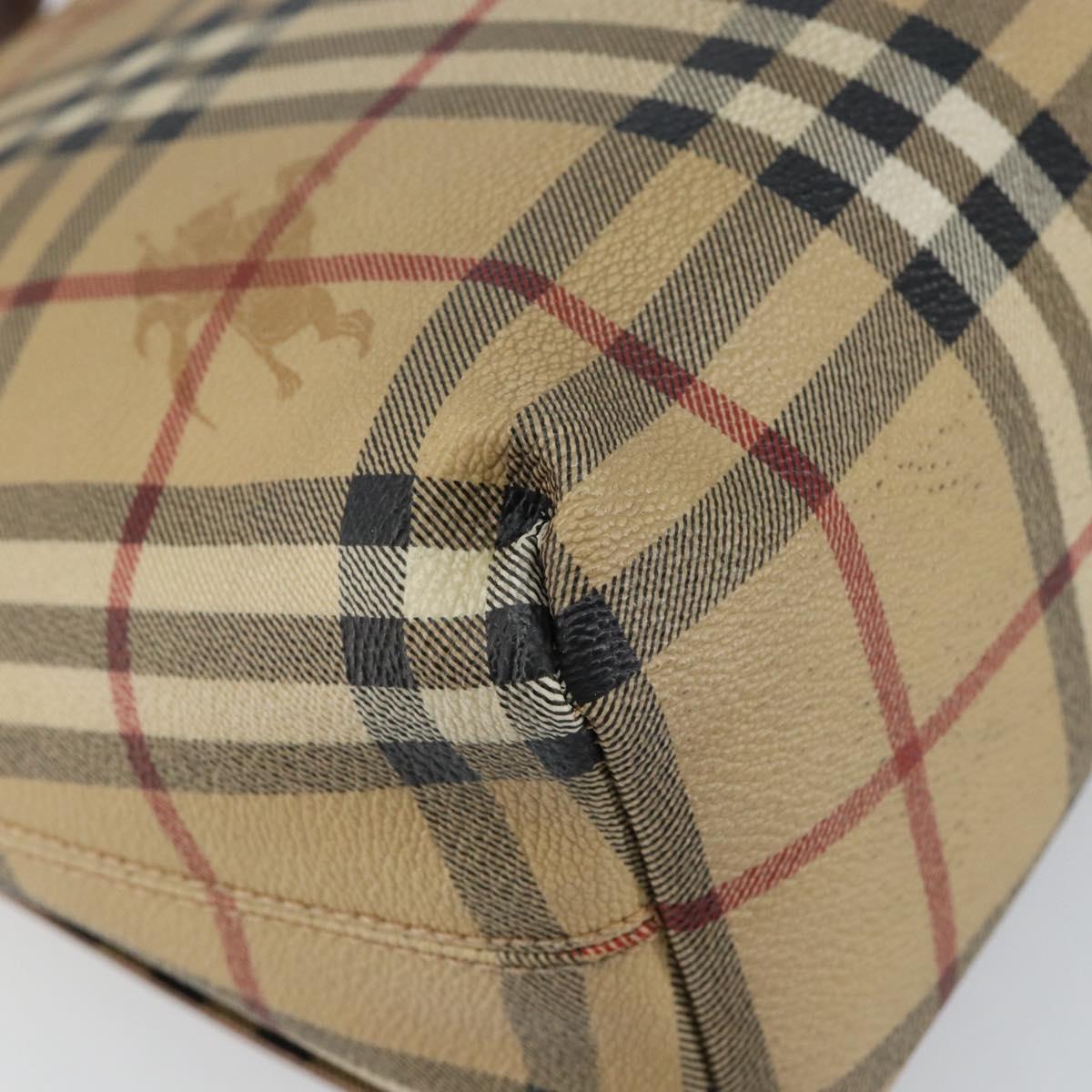 BURBERRY Nova Check Shoulder Bag PVC Beige Auth 143199 | eBay