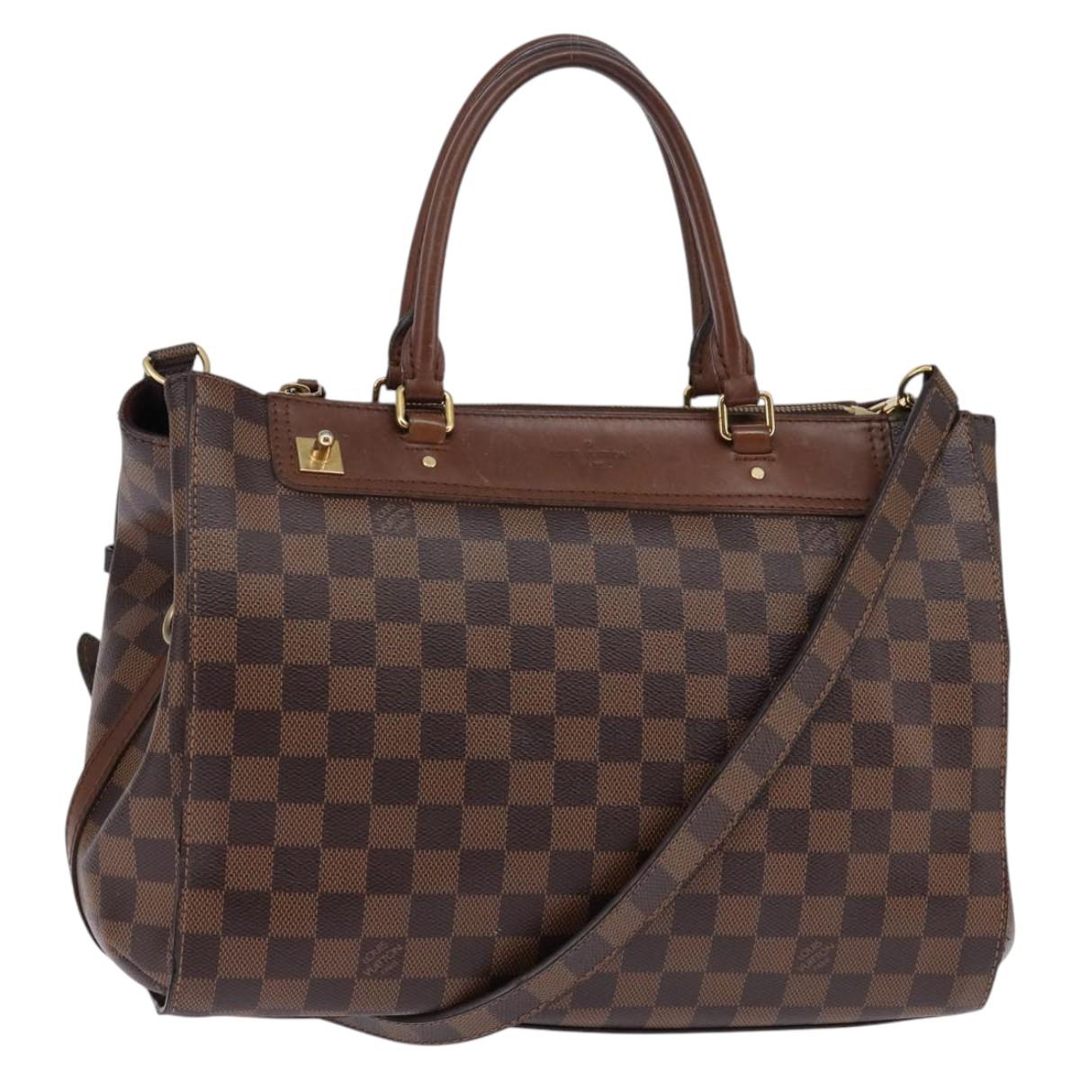 Louis Vuitton プリーティ　ハンドバッグ LOUIS VUITTON Damier Ebene Greenwich Hand Bag 2way N41337 LV Auth