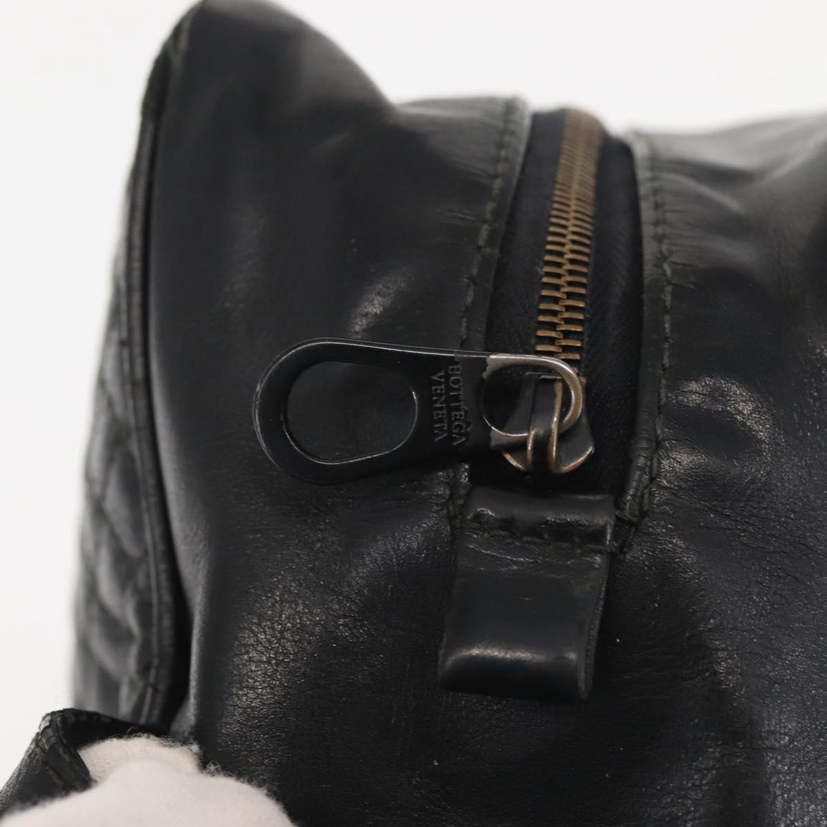 BOTTEGA VENETA INTRECCIATO Clutch Bag Leather Black Auth 144213 | eBay