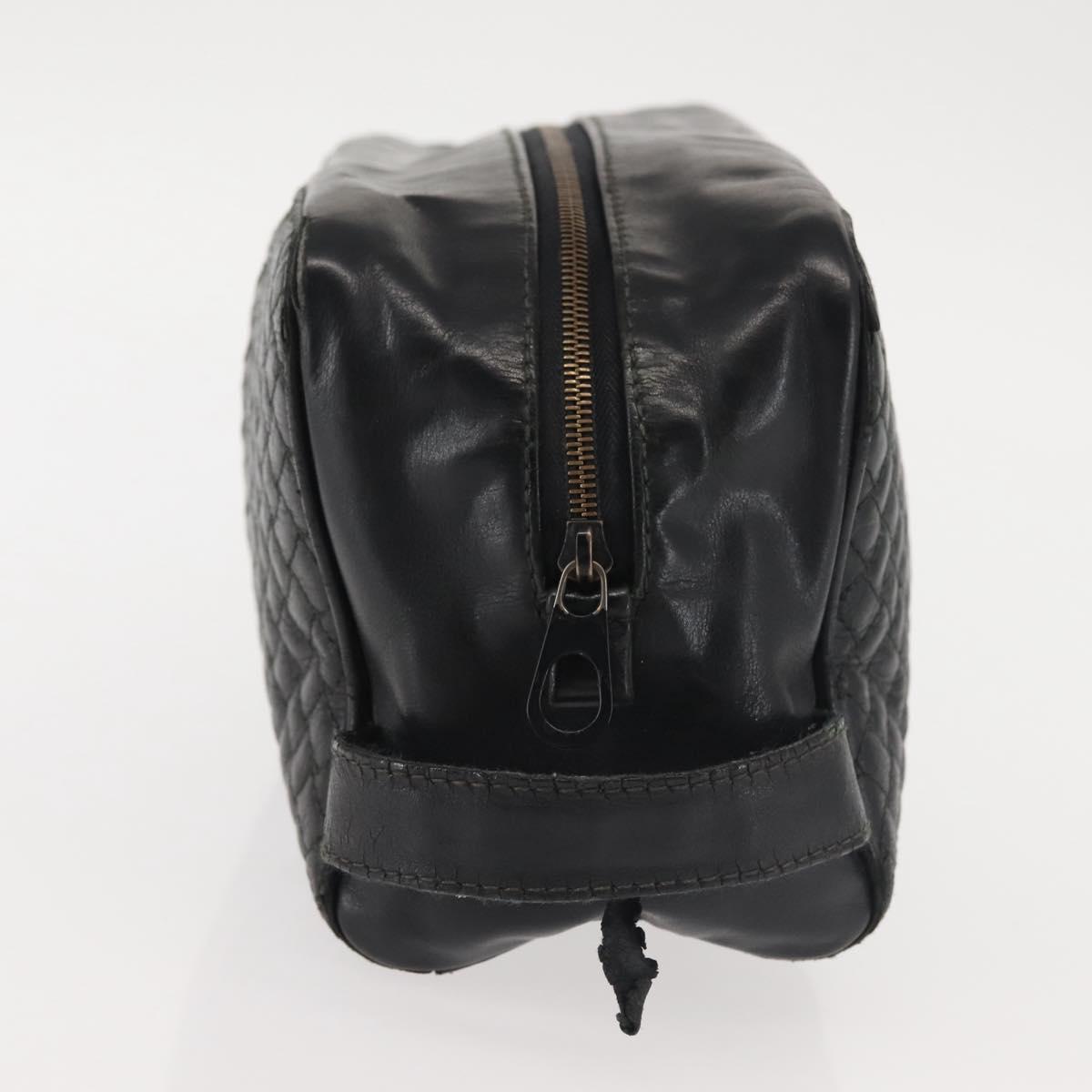 BOTTEGA VENETA INTRECCIATO Clutch Bag Leather Black Auth 144213 | eBay