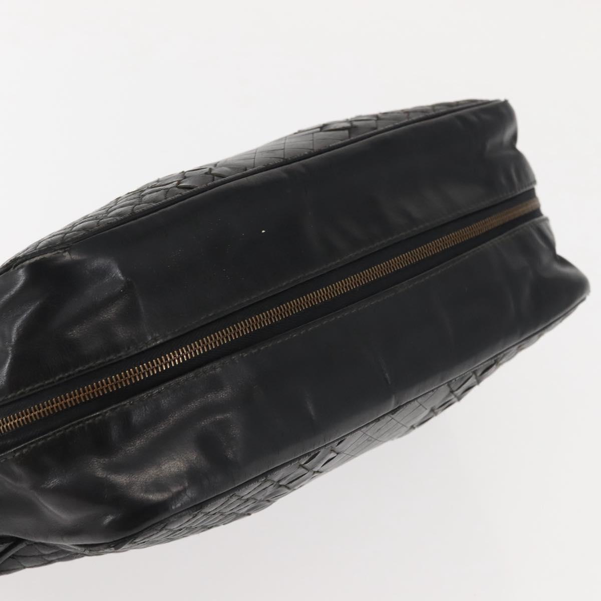 BOTTEGA VENETA INTRECCIATO Clutch Bag Leather Black Auth 144213 | eBay