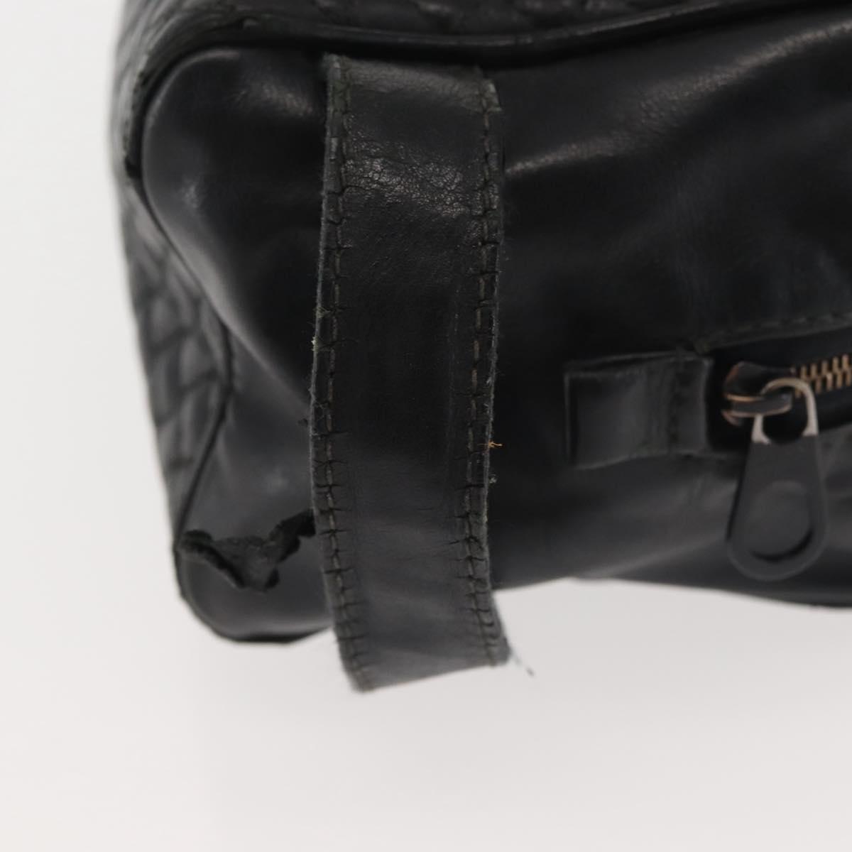 BOTTEGA VENETA INTRECCIATO Clutch Bag Leather Black Auth 144213 | eBay