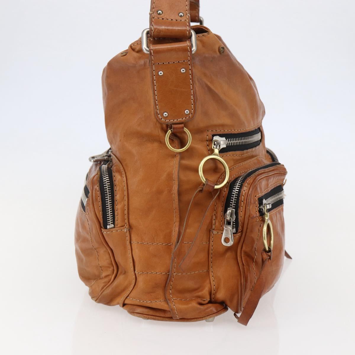 Chloe Betty Shoulder Bag Leather Brown Silver gold Auth 144492 | eBay