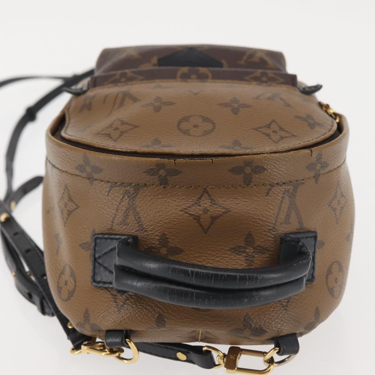 LOUIS VUITTON Monogram Reverse Palm Springs MINI Backpack M44872 LV Auth 144928 Louis Vuitton Monogram Reverse Palm Springs Backpack Mini  main image 3