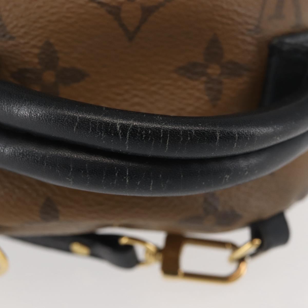 LOUIS VUITTON Monogram Reverse Palm Springs MINI Backpack M44872 LV Auth 144928 Louis Vuitton Monogram Reverse Palm Springs Backpack Mini  main image 2