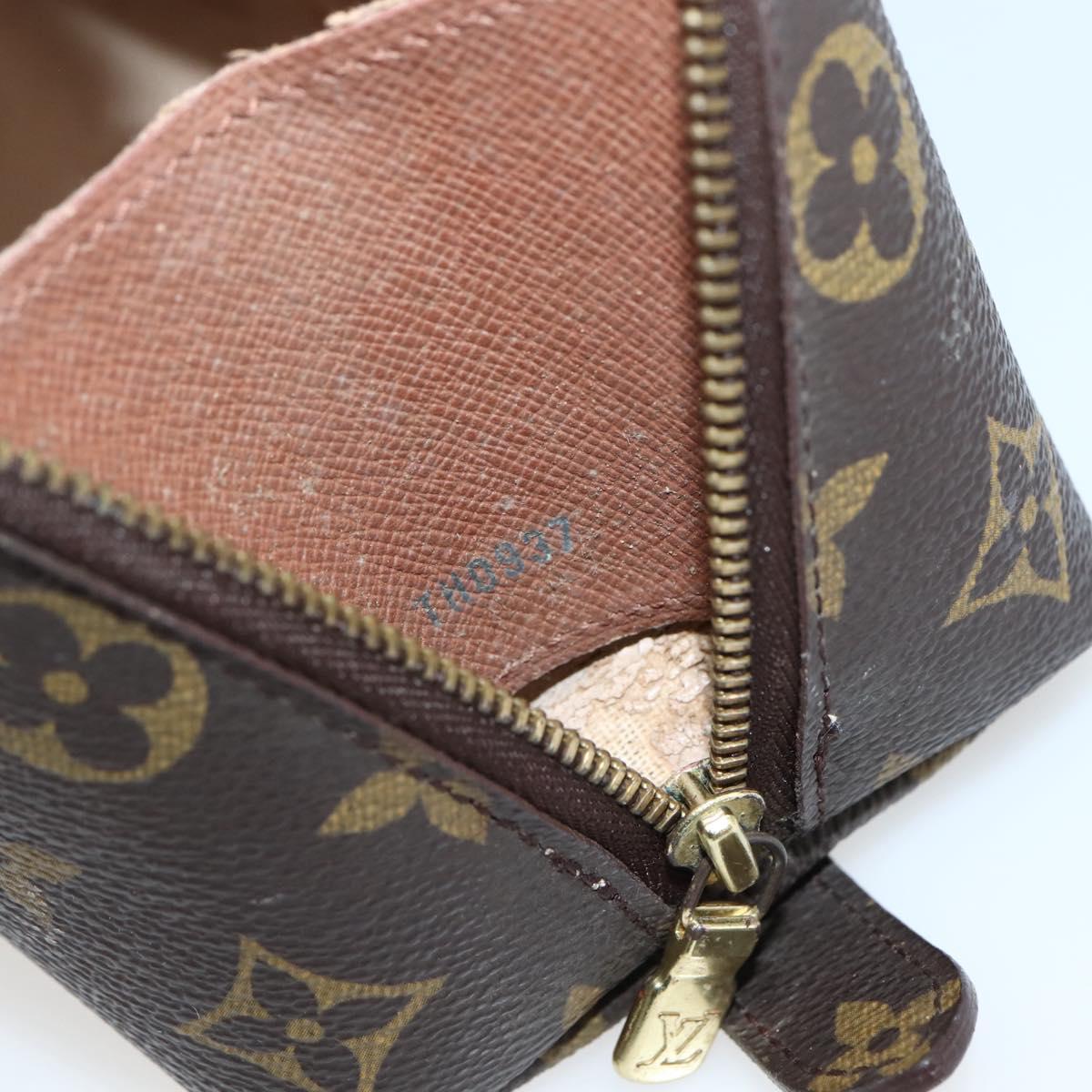 LOUIS VUITTON Monogram Trousse Demi Ronde Cosmetic Pouch M47520 LV