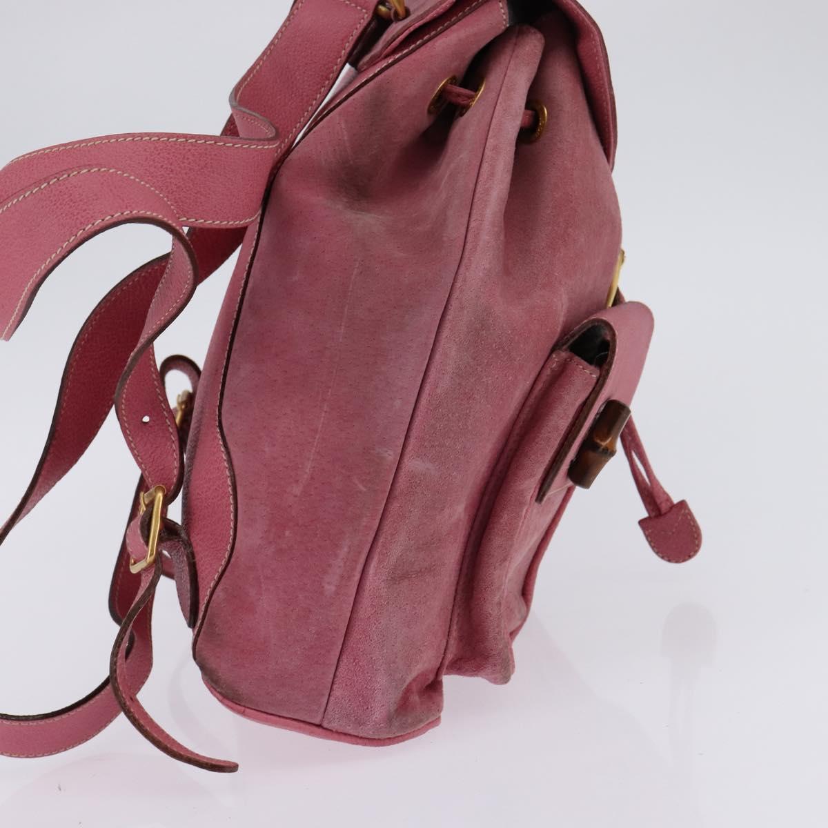 GUCCI Backpack Suede Pink Gold 003 2058 0016 Auth 144974 | eBay display picture 1