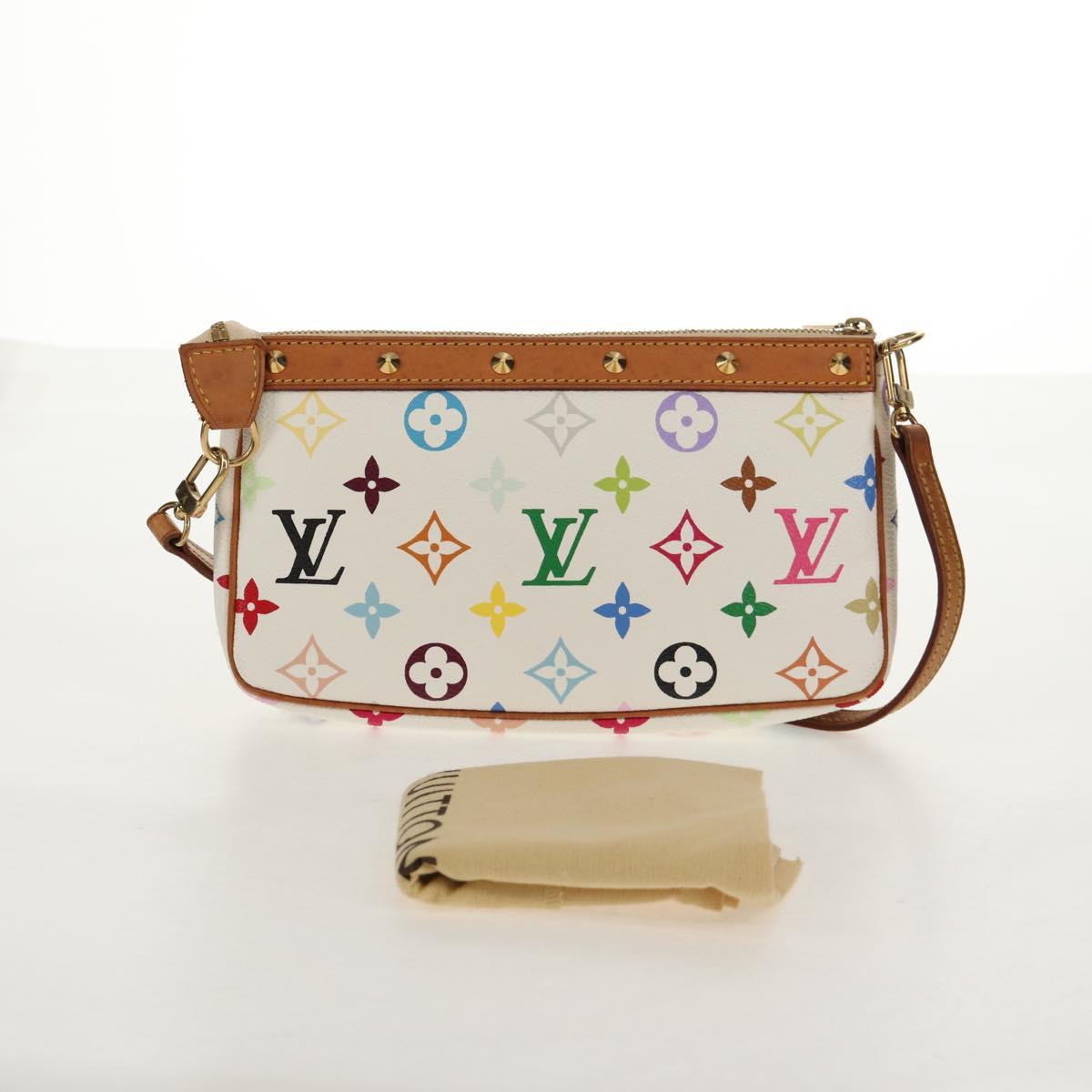 LOUIS VUITTON Multicolor Pochette Accessoires Pouch White M92649