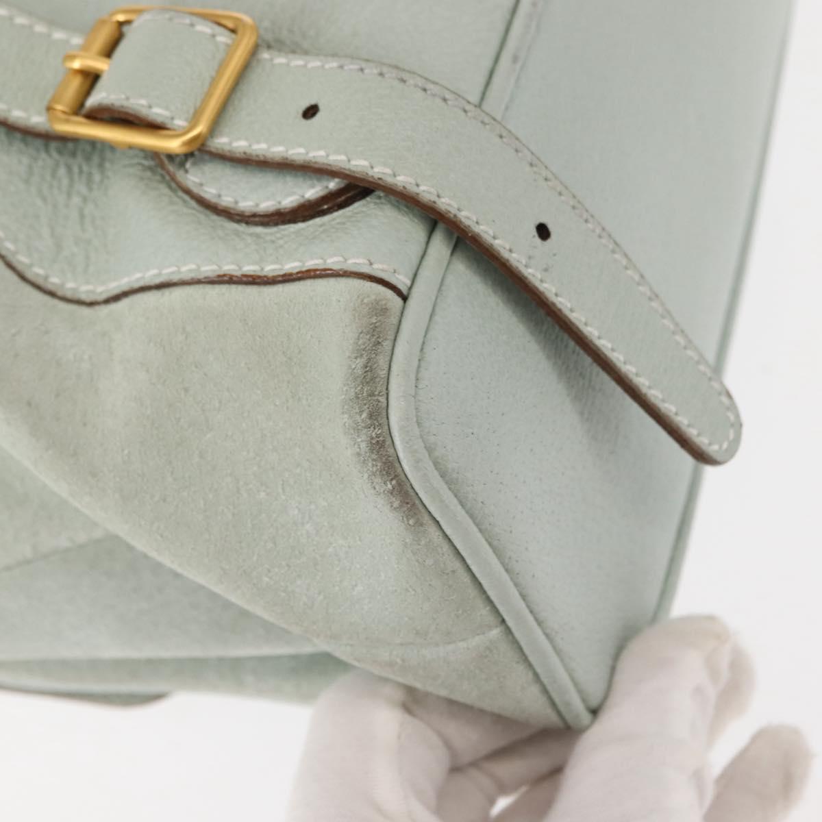 GUCCI Bamboo Backpack Suede Outlet Light Blue Gold 003 2058 9016 Auth 145652 GUCCI Bamboo Backpack Suede Outlet Light Blue Gold 003 2058  main image 3