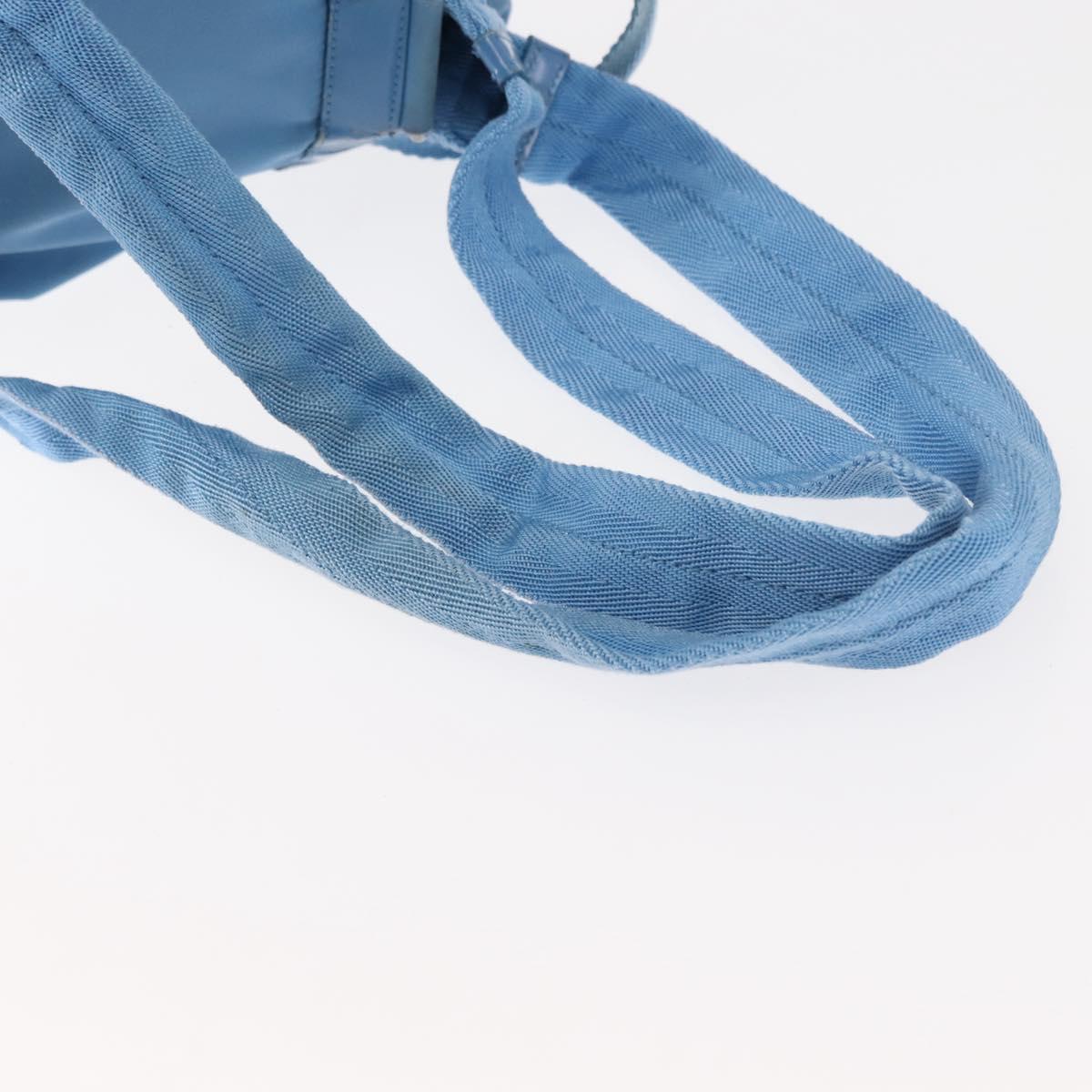 PRADA Backpack Nylon Light Blue Silver Auth 145764 PRADA Backpack Nylon Light Blue Silver Auth BA10351 Silvery  main image 4