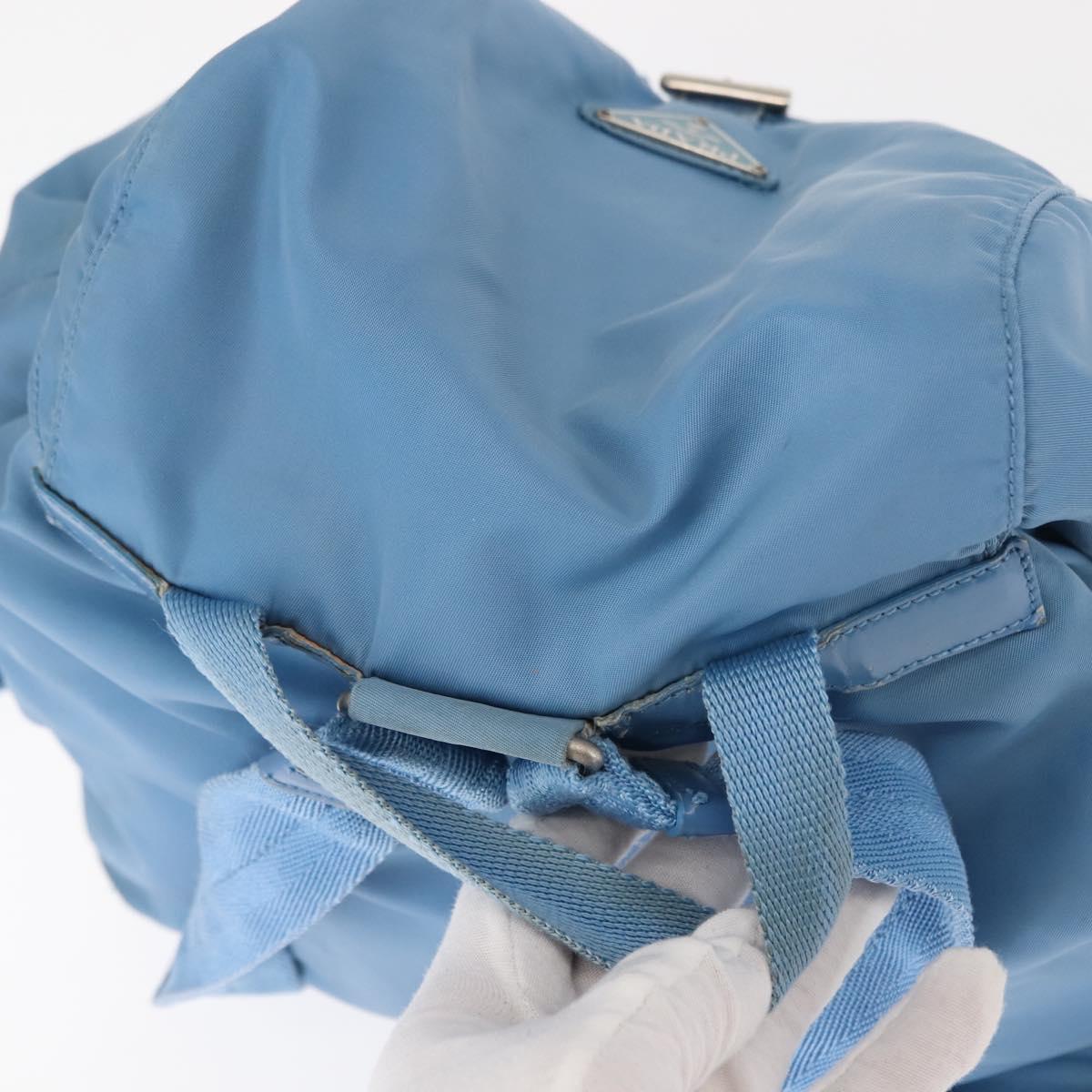PRADA Backpack Nylon Light Blue Silver Auth 145764 | eBay display picture 1