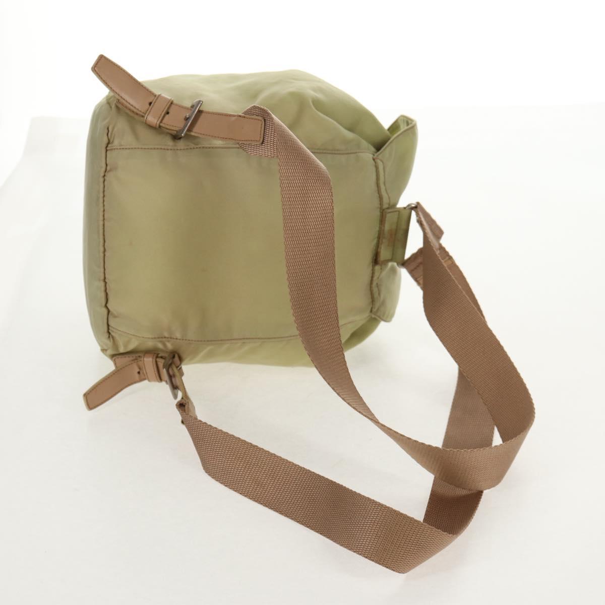 PRADA Backpack Nylon Beige Silver Auth 145849 PRADA Backpack Nylon Beige Silver Auth 133390 Silvery ref  main image 2