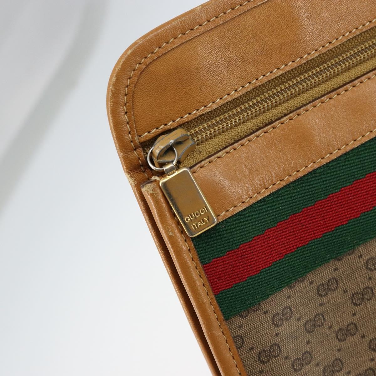 GUCCI Micro GG Supreme Web Sherry Line Bag PVC Beige 017 115 4126