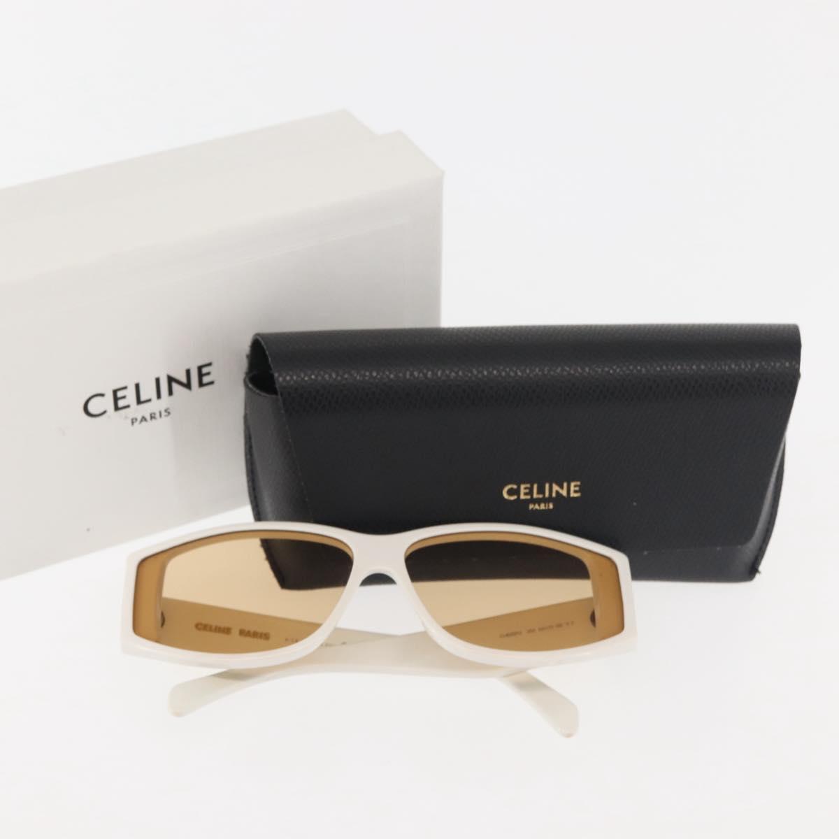のん CELINE Triomphe Sunglasses plastic White CL40227U Auth 146039 | eBay