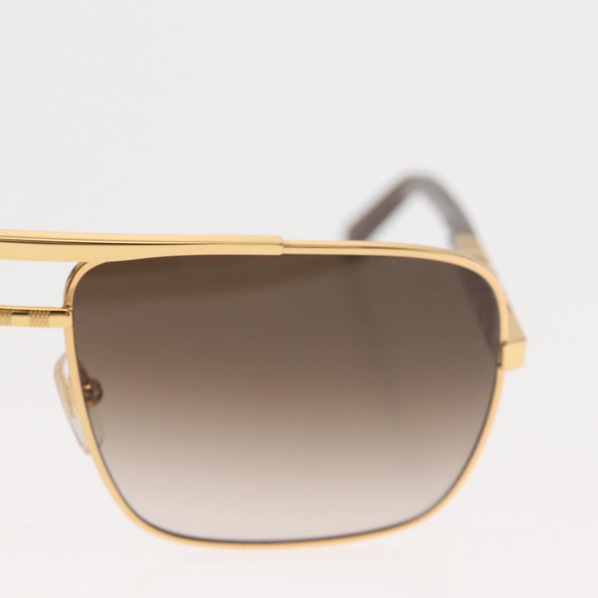 LOUIS VUITTON Damier Sunglasses Attitude metal Gold Tone Z0259U LV