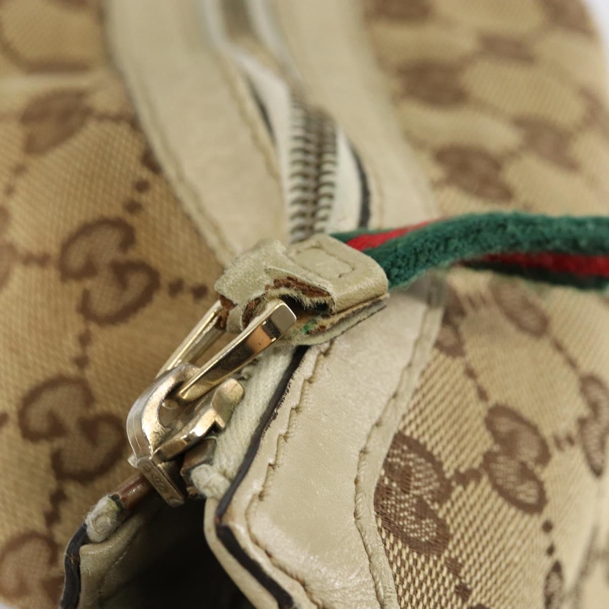 GUCCI ショルダーバッグ GUCCI GG Canvas Web Sherry Line Pretty Bag Beige Gold 257064 Auth