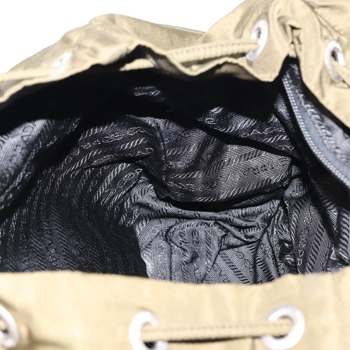PRADA Backpack Nylon Khaki Auth 146518 PRADA Backpack Nylon Khaki Auth 146518 | eBay main image 3