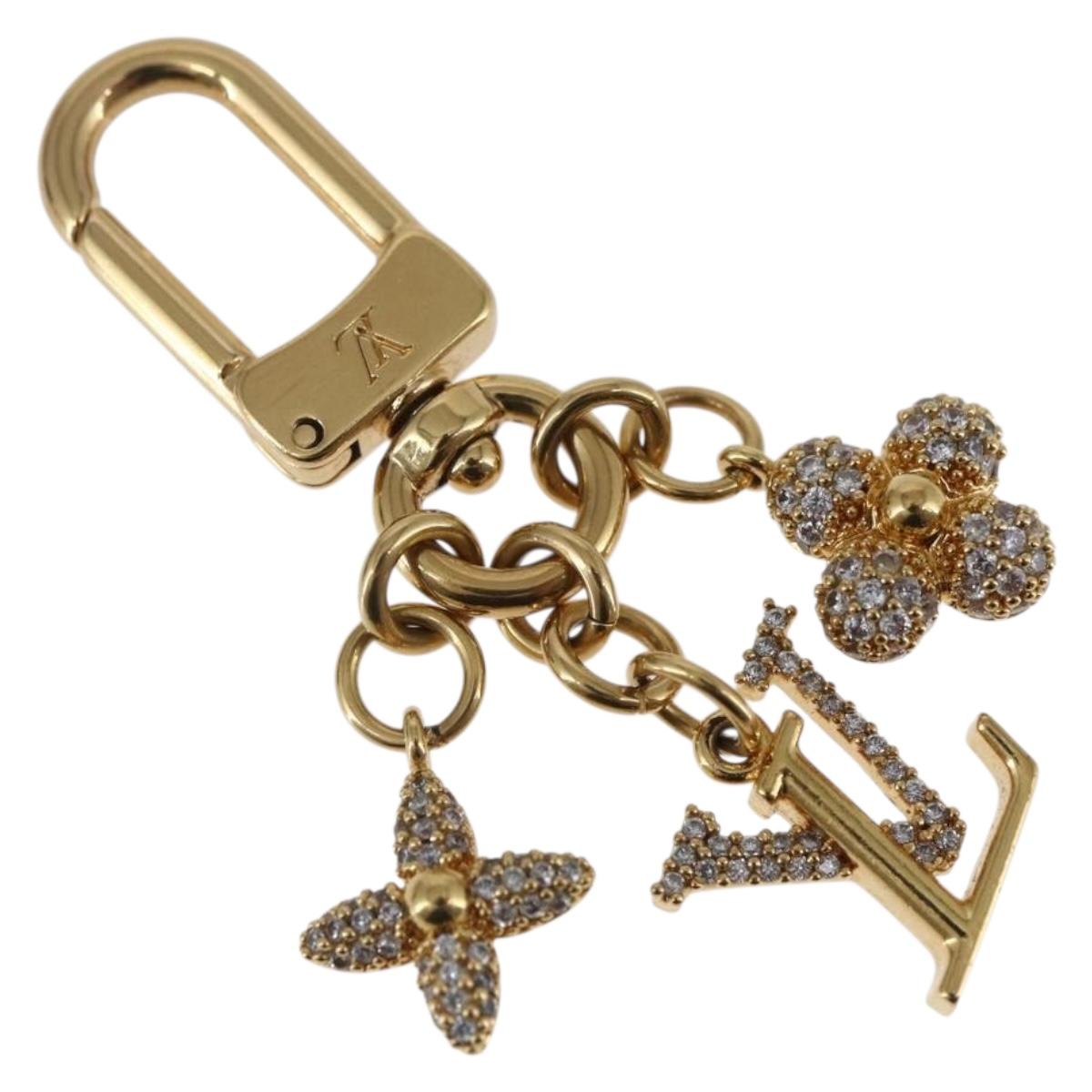 LOUIS VUITTON Micro Charm LV Iconic Key Holder metal Gold M01566