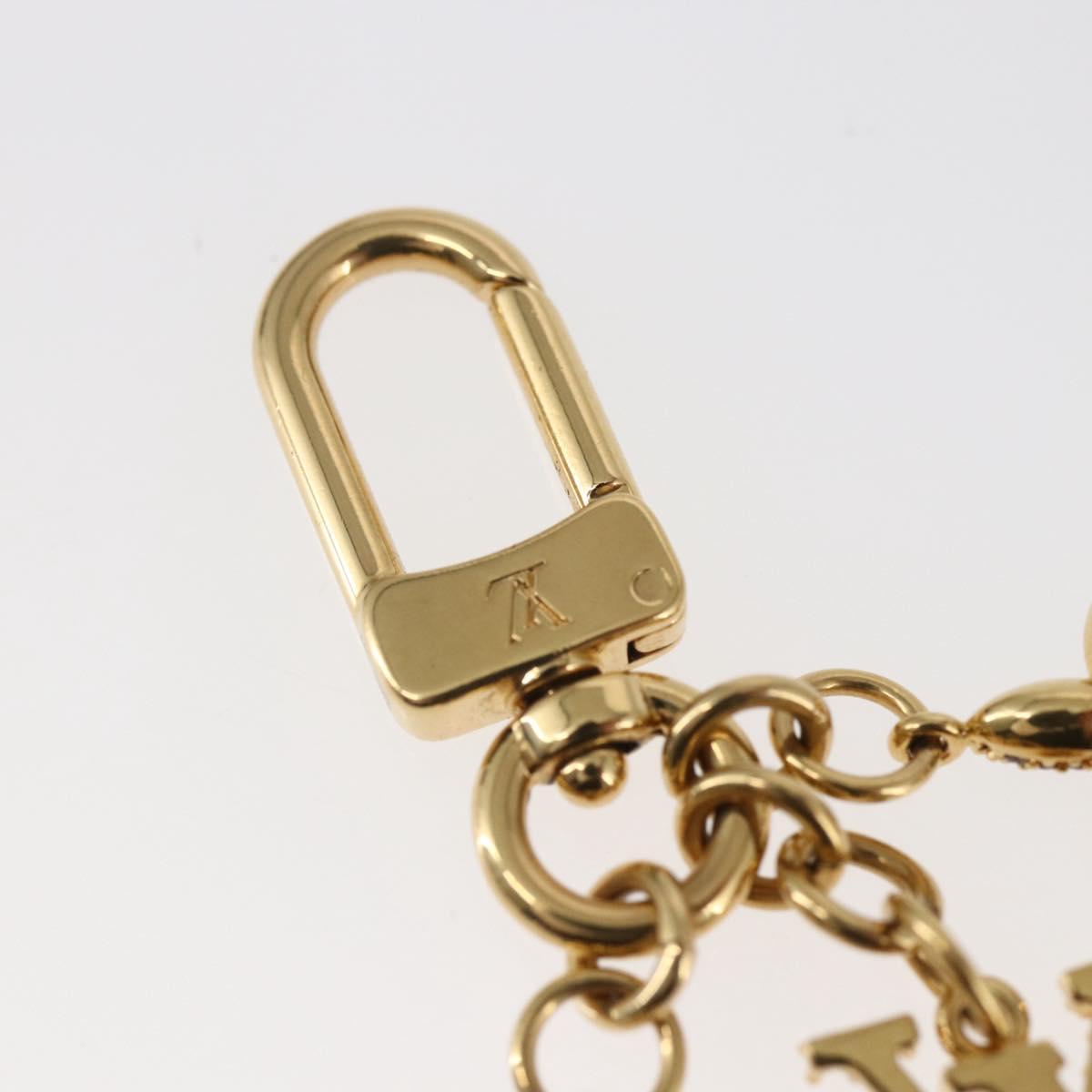 LOUIS VUITTON Micro Charm LV Iconic Key Holder metal Gold M01566