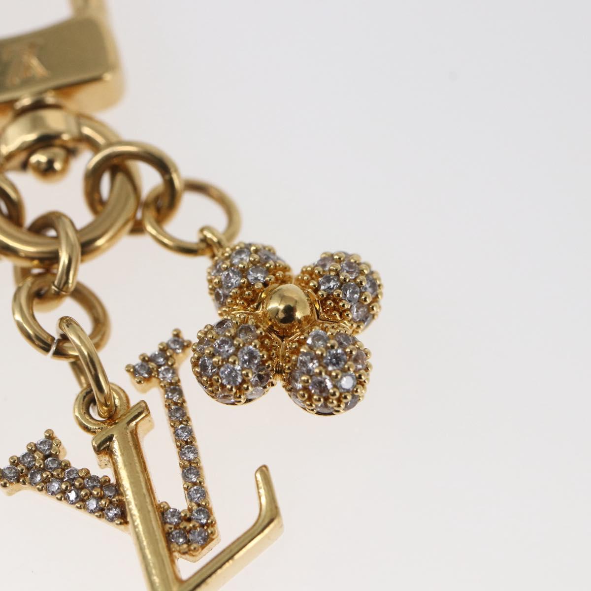 LOUIS VUITTON Micro Charm LV Iconic Key Holder metal Gold M01566