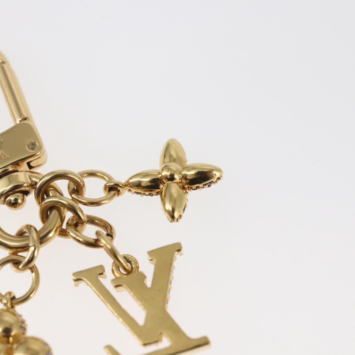 LOUIS VUITTON Micro Charm LV Iconic Key Holder metal Gold M01566
