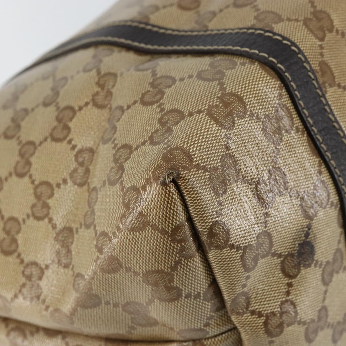 GUCCI GG Crystal Tote Bag Coated Canvas Outlet Beige Gold 265695