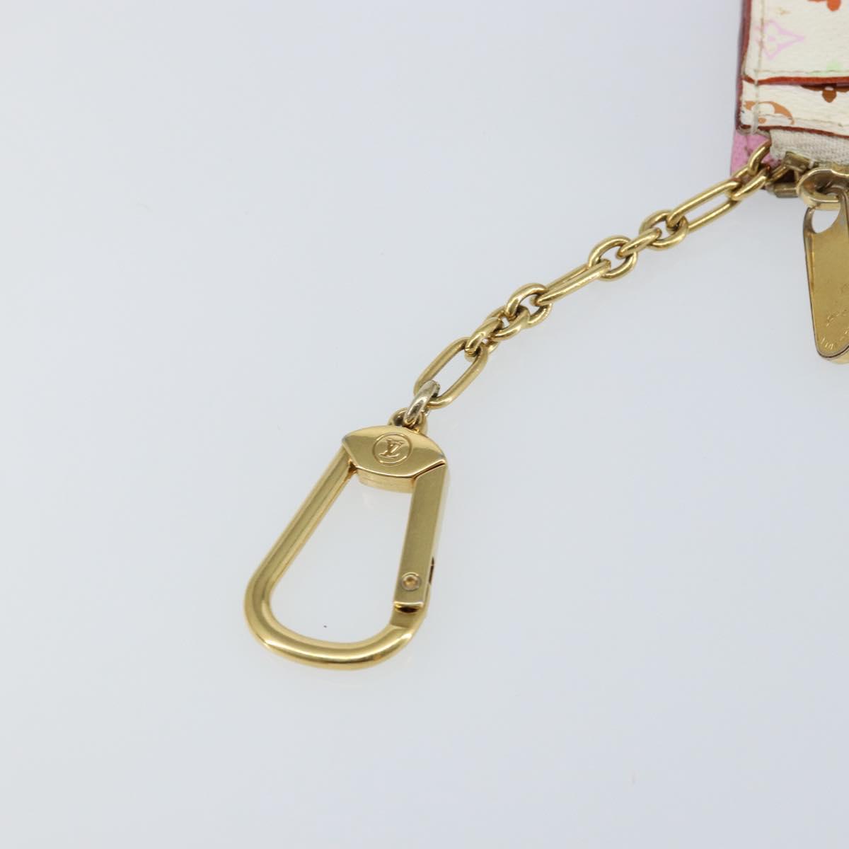 LOUIS VUITTON Multicolor Pochette ClesNM Coin Purse White M93734