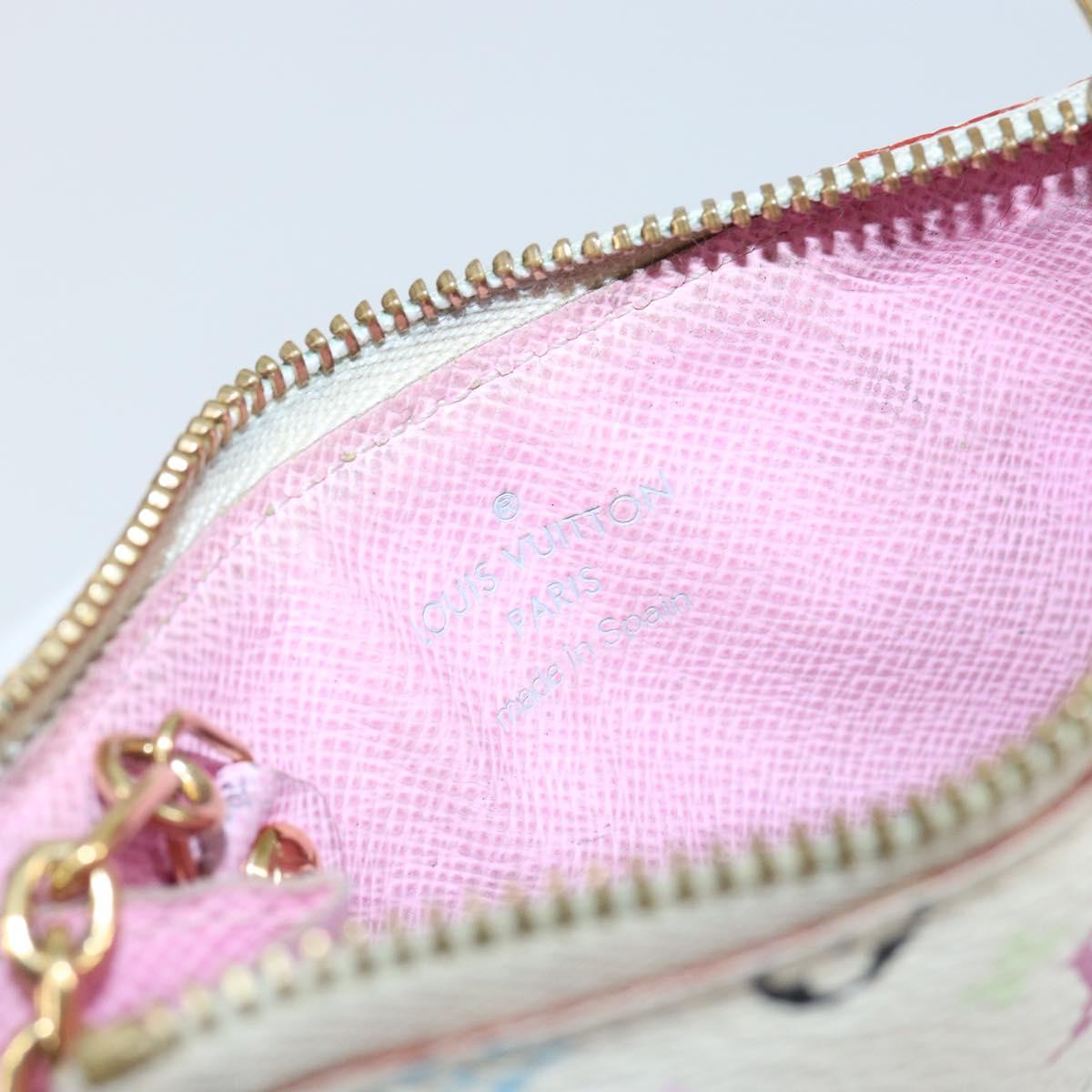 LOUIS VUITTON Multicolor Pochette ClesNM Coin Purse White M93734