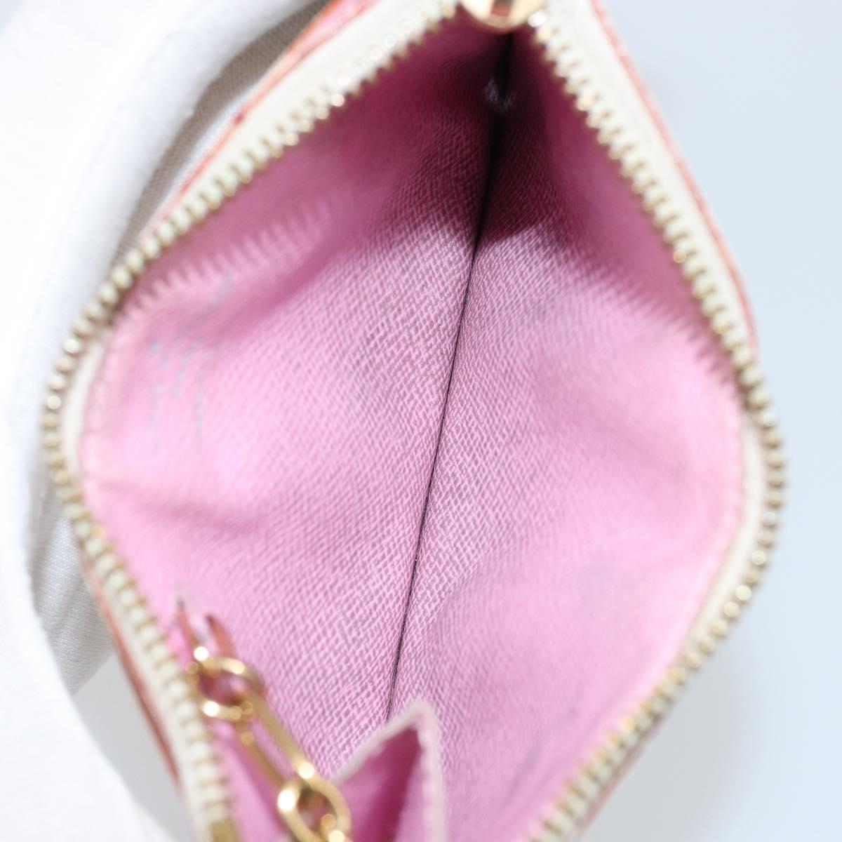 LOUIS VUITTON Multicolor Pochette ClesNM Coin Purse White M93734