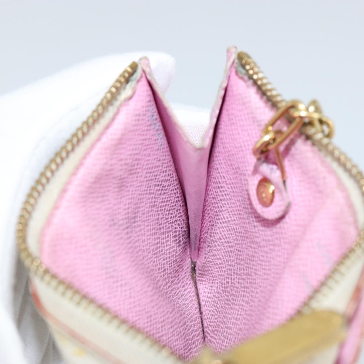 LOUIS VUITTON Multicolor Pochette ClesNM Coin Purse White M93734