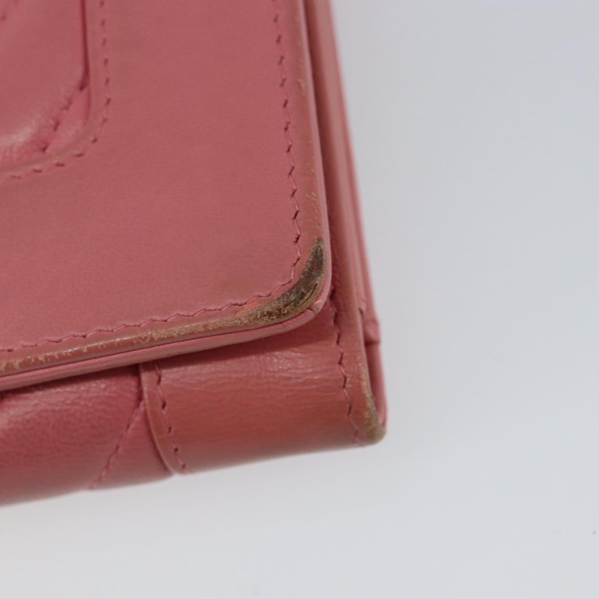 CHANEL  ココマークスティッチ　ウォレット Chanel Mademoiselle Coco V-stitch Tri-fold Wallet Black ref