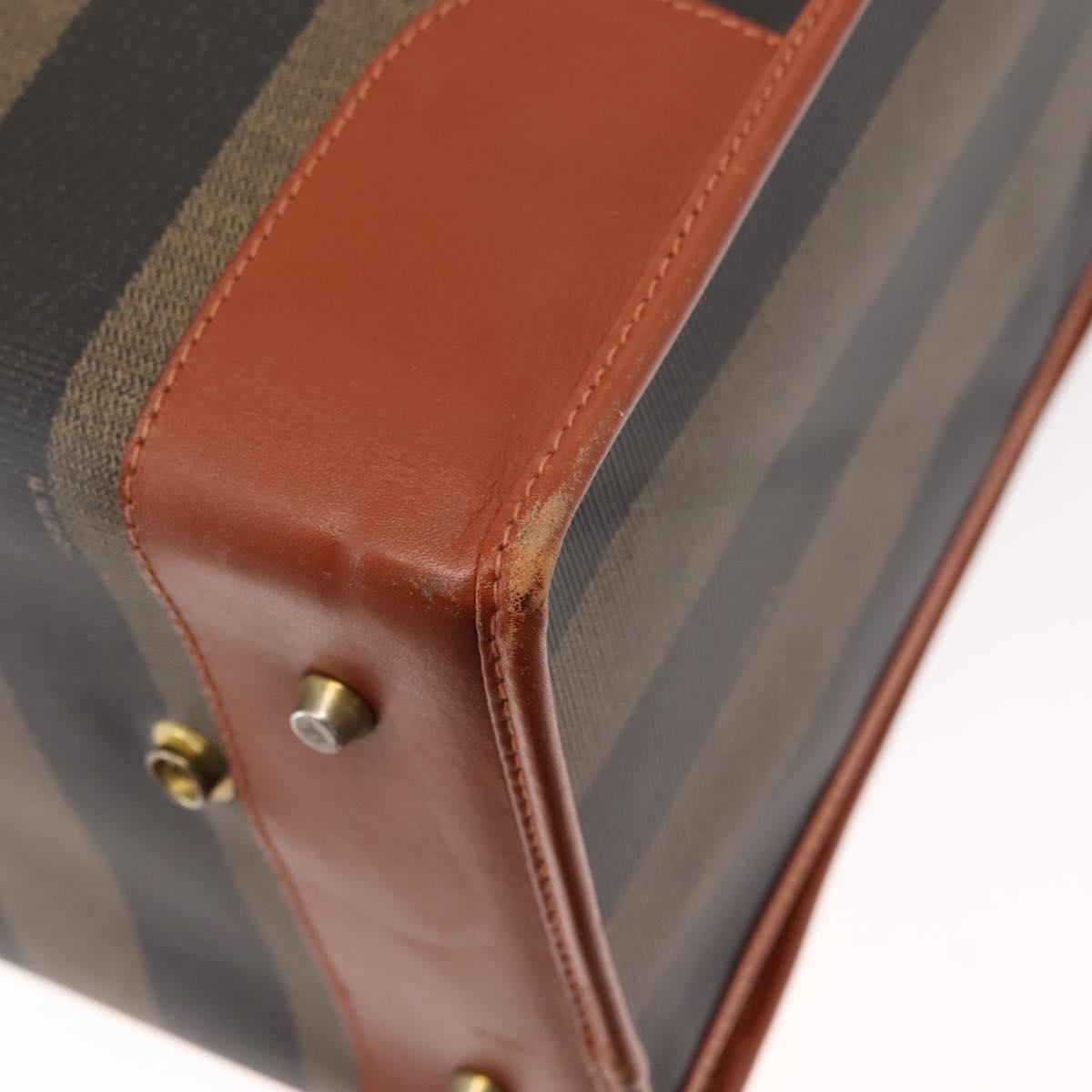 FENDI Pecan Canvas Trunk Case PVC Black Brown Auth 147028 | eBay