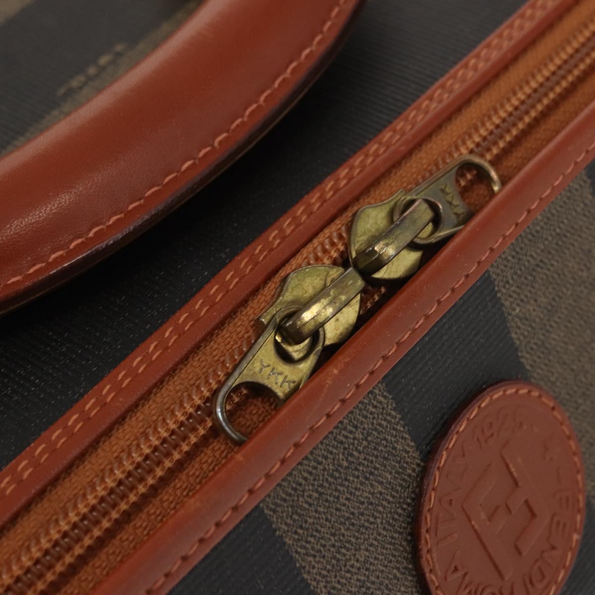 FENDI Pecan Canvas Trunk Case PVC Black Brown Auth 147028 | eBay
