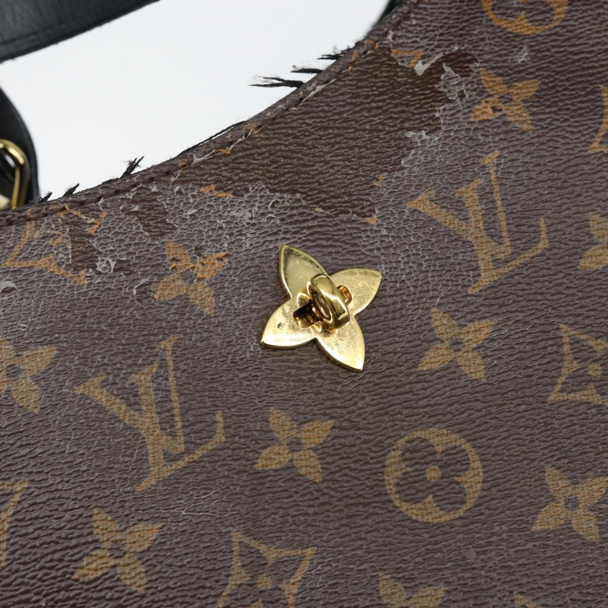 LOUIS VUITTON Monogram Flower Hobo Shoulder Bag M43545 LV Auth