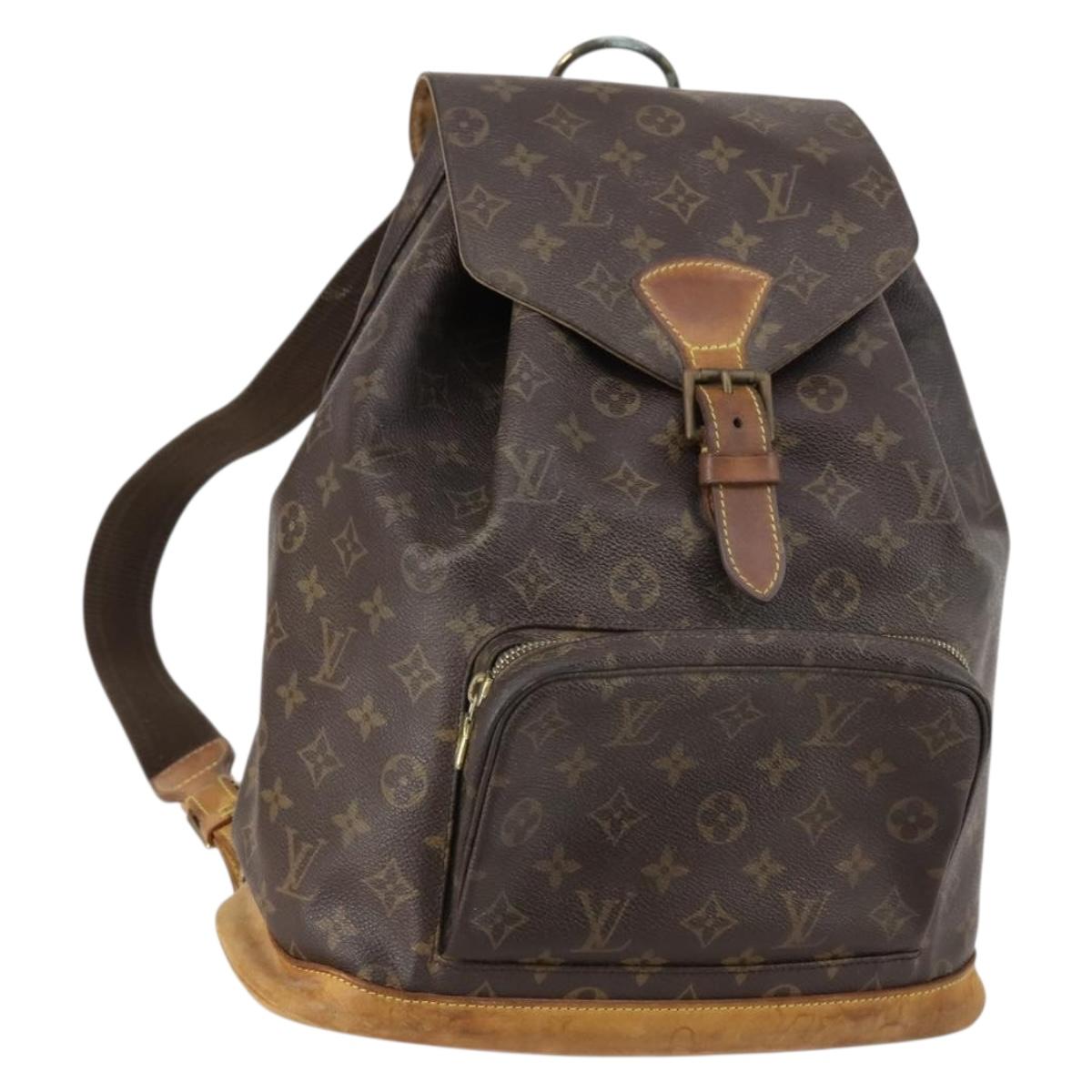 LOUIS VUITTON Monogram Montsouris GM Backpack M51135 LV Auth 