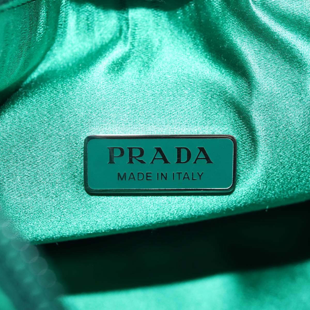 PRADA Shoulder Bag Sequin Green Silver Auth 147577SM | eBay