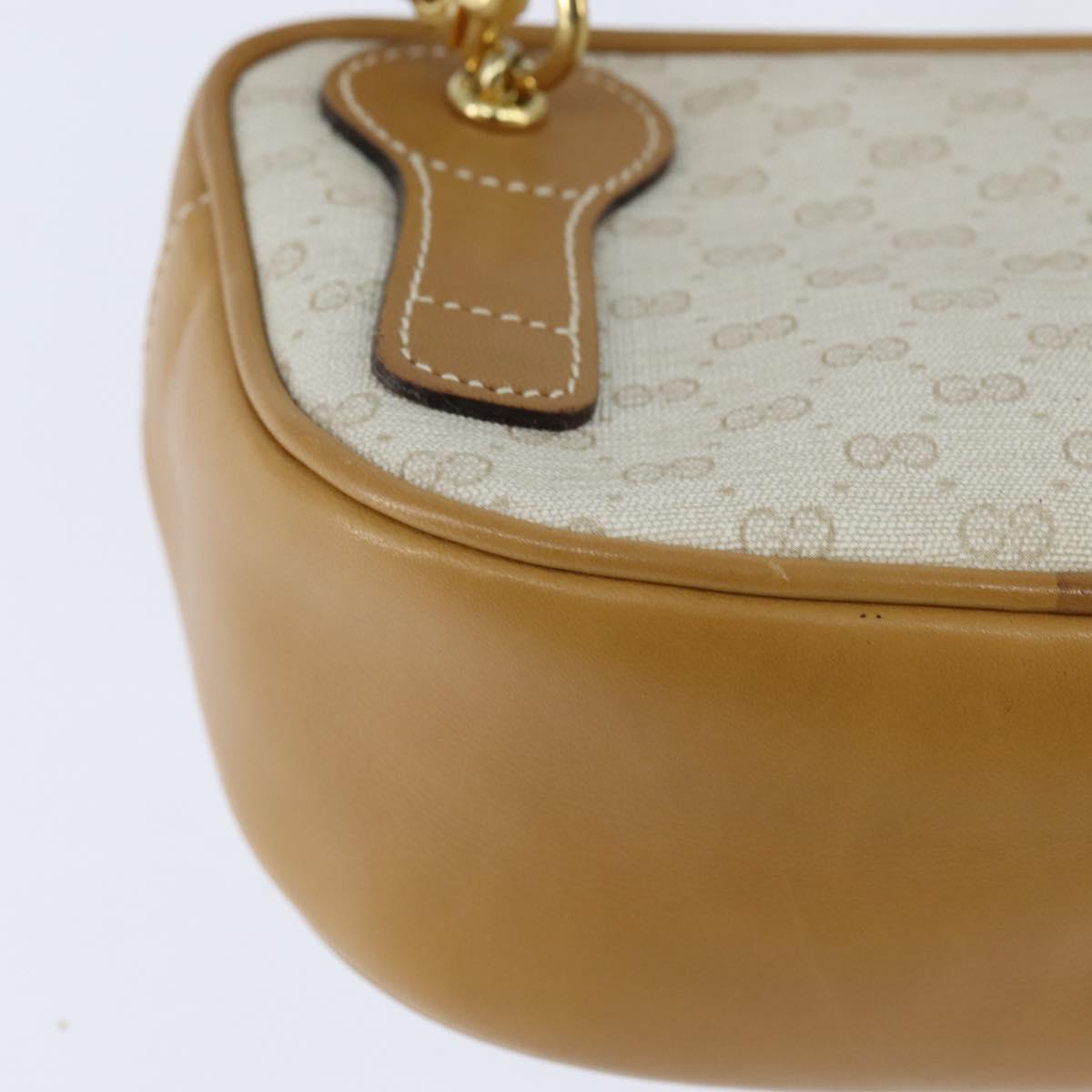 GUCCI Micro GG Supreme Shoulder Bag PVC Beige Gold 007 067 0523