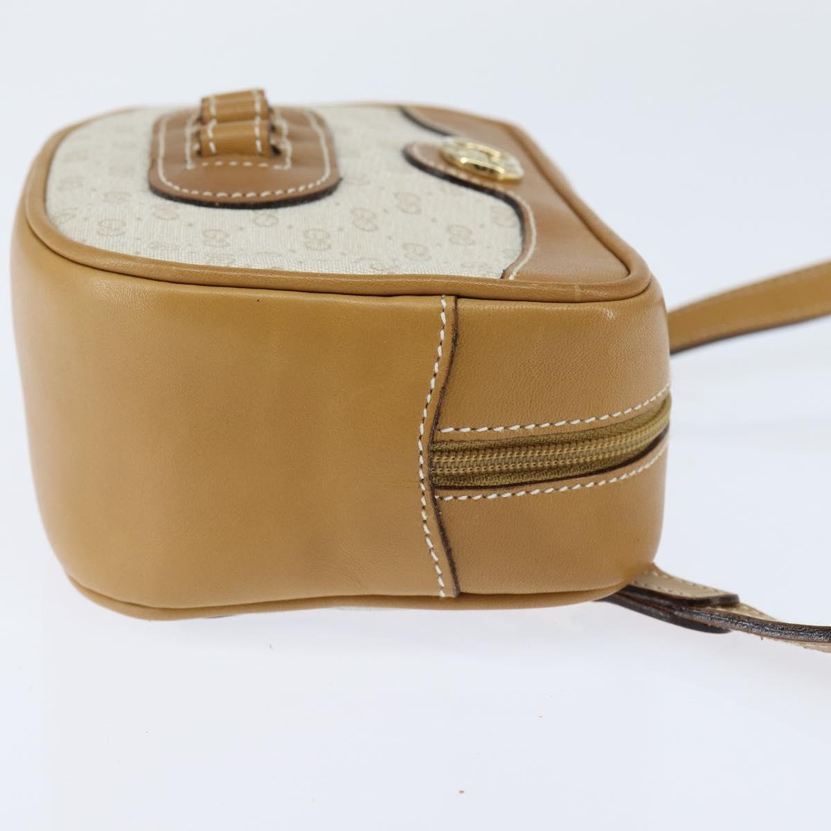 GUCCI Micro GG Supreme Shoulder Bag PVC Beige Gold 007 067 0523